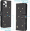 iMoshion Hoesje Geschikt voor iPhone 12 / 12 Pro Hoesje Met Pasjeshouder - iMoshion Design Softcase Bookcase - Goud / Zwart / Stars Gold