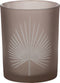 J-Line windlicht Palmblad - glas - beige - medium