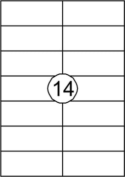 Etiket Quantore 105x42.4mm 1400 stuks