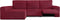 Hoes voor chaise longue met lange armleuning links Eysa JAZ Bordeaux 180 x 120 x 360 cm