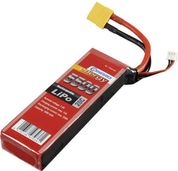Conrad energy LiPo accupack 7.4 V 5500 mAh Aantal cellen: 2 20 C Softcase XT90