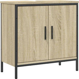 vidaXL - Wastafelkast - 60x30x60 - cm - bewerkt - hout - sonoma - eikenkleurig