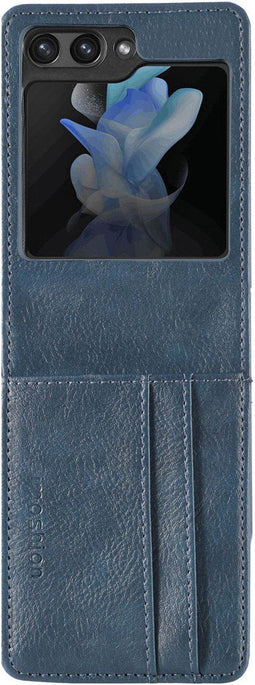 iMoshion Hoesje Geschikt voor Samsung Galaxy Z Flip 5 Hoesje Met Pasjeshouder - iMoshion Luxe Bookcase flip versie - Donkerblauw