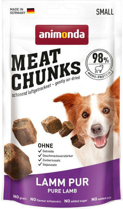 Animonda Meat Chunks Lam puur Adult smal 60gram -hondensnacks-hondensnoepjes-