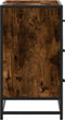 vidaXL - Wastafelkast - 80x33x60 - cm - bewerkt - hout - gerookt - eikenkleurig