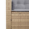 vidaXL - Tuinbank - met - tafel - en - kussens - L-vormig - beige - poly - rattan