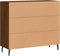vidaXL - Dressoir - 90x34x80 - cm - bewerkt - hout - bruin - eikenkleur