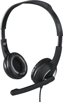 Hama Essential HS 300 - PC-headset - On-ear - Flexibele microfoon - Zilver/Zwart