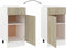 vidaXL - Onderkast - met - lade - 40x46x81,5 - cm - bewerkt - hout - sonoma - eiken