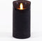 Anna's Collection Led kaars/stompkaars - zwart - H15 x D7,5 cm - wax - bewegende vlam