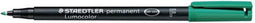 Viltstift Staedtler Lumocolor 318 permanent F groen - 10 stuks