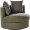 Draaifauteuil DALBY Stof Donkergroen