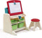 Step2 Flip & Doodle Easel Bureau - 2-in-1 kinderbureau en schildersezel - Beige rood