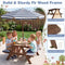 Coast Kinderzitgroep - Picknicktafel - Parasol - Zitkussens - 91 x 80 x 50 cm - Marineblauw Wit