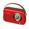 Ledwood ALMA RED - Transistor Radio - 30 W - Rood