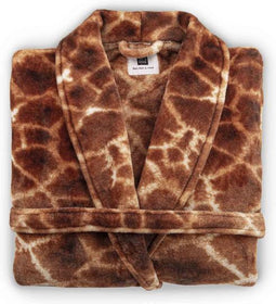 ZoHome Giraffe Badjas Lang - Fleece - Maat L - Orange