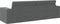 vidaXL - Vloersofa - Bed - 2-in-1 - Donkergrijs - 245x150x60,5 - cm - Stof