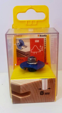 KWB - Profielfrees schacht 8mm - HM - Schijffrees met stift - 2mm