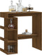 vidaXL - Bartafel - met - opbergrek - 100x50x101,5 - cm - bewerkt - hout - bruin - eiken