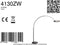 Steinhauer Ringlux 4130ZW - Booglamp - 4000 Lumen dimbaar - Zwart