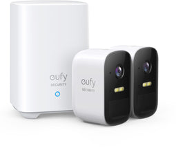 Eufy eufyCam 2C - Draadloze beveiligingscamera - 1080p Full HD - (set van 2 stuks + basisstation)