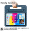 imoshion Tablet Hoes Kinderen - Geschikt voor iPad 11 (2025) 11 inch / 10e generatie (2022) 10.9 inch - Kidsproof Backcover met handvat - Donkerblauw