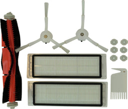 Onderhoudset - Geschikt voor Xiaomi Roborock S5, S5 Max, S50, S51, S55, S65, E20, E25, E35 - 2 zijborstels - 1 rubberen borstel - 2 HEPA filters - 6 waterfilters en reinigingsgereedschap - Alternatief