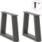 vidaXL - Eettafelpoten - 2 - st - V-vormig - 30x(30-31,3) - cm - staal - antraciet