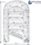 Medi Partners av2023 - Babynest Knuffelnest - 100% Katoen Wafel - Glade met grijze Wafel 100x60x15cm