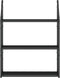vidaXL - Wandrek - 3-laags - 60x21x78,5 - cm - bewerkt - hout - zwart