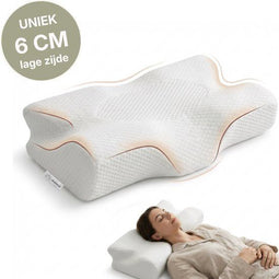 Jaraleesa® Orthopedisch Vlinderkussen – Memory Foam Hoofdkussen voor Nek, Zij- & Buikslapers - Uniek