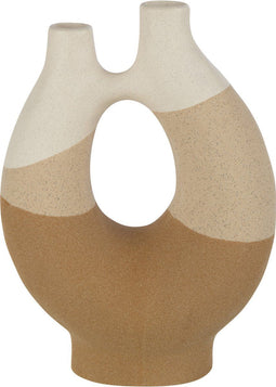 J-Line vaas Organisch - keramiek - beige/lichtbruin - large
