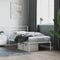 vidaXL - Bedframe - met - hoofdbord - metaal - wit - 100x190 - cm