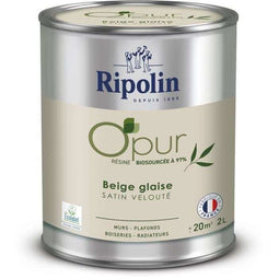 RIPOLIN O'pur - Muren Houtwerk Radiatoren - Beige Klei Satijn Fluweel - 2 L