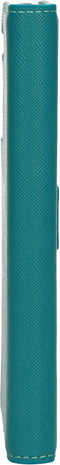 Mobiparts Galaxy S21 - Wallet Case - Saffiano motief - Turquoise