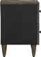 vidaXL - Nachtkastjes - 2 - st - 40x33x46 - cm - massief - mangohout - lichtgrijs