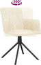 vidaXL - Eetkamerstoelen - draaibaar - 2 - st - fluweel - crèmekleurig