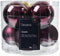 Kerstbal glas d7 cm donker mauve 8st