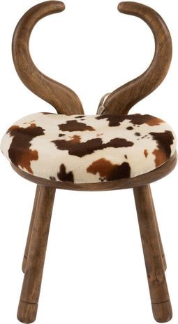 J-Line kinderstoel Oor Koe - hout - bruin