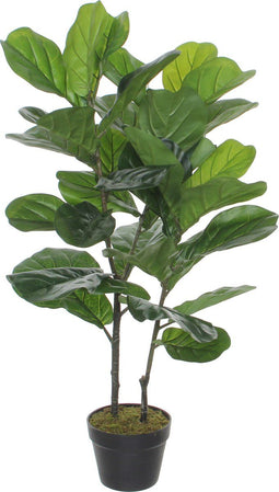 Mica Decorations Ficus Lyrata - Kunstplant - H100 x Ø60 cm - Groen
