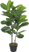Mica Decorations Ficus Lyrata - Kunstplant - H100 x Ø60 cm - Groen