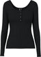 PIECES PCKITTE LS TOP NOOS BC - Dames Longsleeve - Biologische katoenmix - Maat L