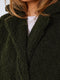 NOISY MAY NMGABI L/S JACKET - Dames Teddy Jas - Halflang met drukknoop - Donkergroen - Maat S