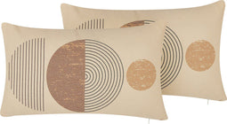 AMARANTH - Sierkussen set van 2 - Beige - 30 x 50 cm - Polyester