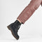 PS Poelman Dolis - Chunky Veterboots met Rits - Zwart - Maat 37