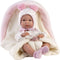 Llorens Babypop Bimba Roze met Slaapzak 35 cm