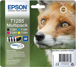 Epson T1285 - Inktcartridge - Cyaan Geel Magenta Zwart - (3-pack)