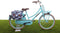 New Looxs Joli Midi Dubbele Fietstas - 22 liter - Dots blauw