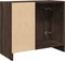 vidaXL - Wastafelkast - 63x29x55 - cm - bewerkt - hout - bruin - eikenkleurigig