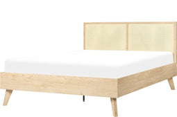 MONPAZIER - Tweepersoonsbed - Lichthout - 140 x 200 cm - Populierhout